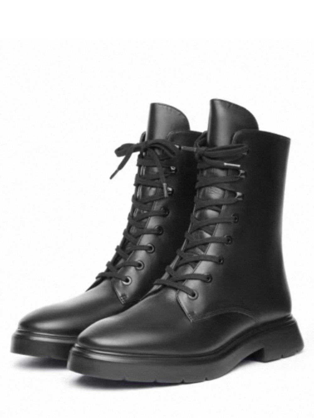Stuart Weitzman Mckenzee Leather Lace-Up Women's Combat Boots